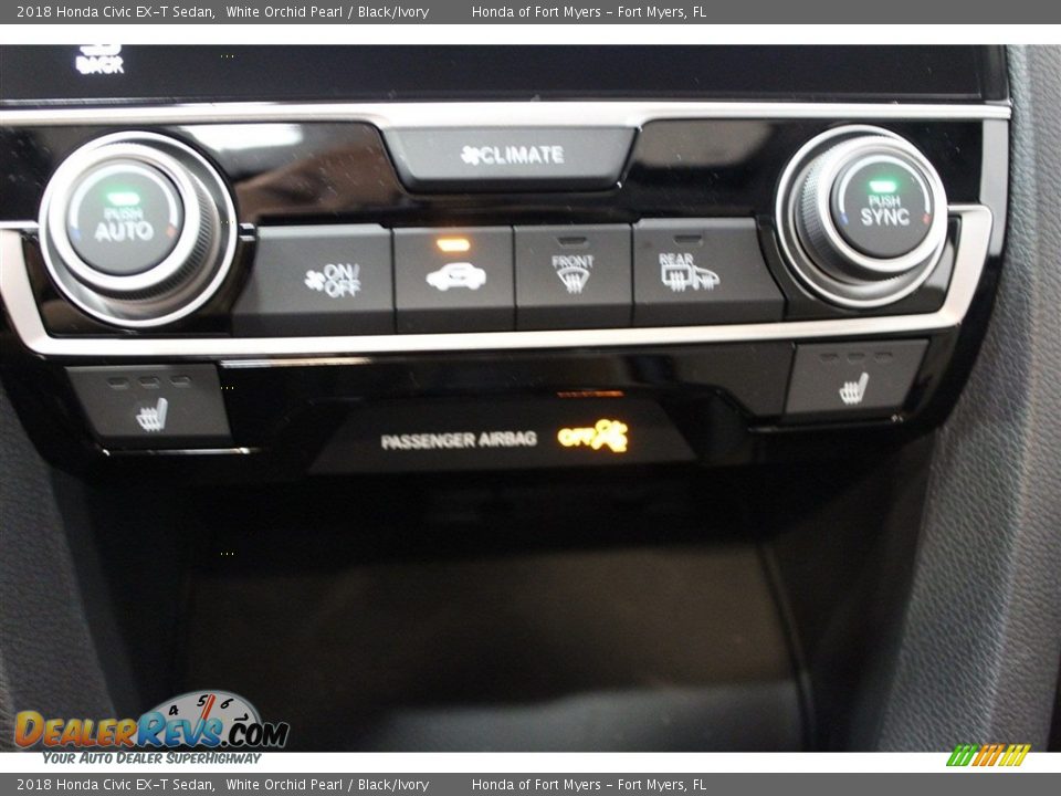 2018 Honda Civic EX-T Sedan White Orchid Pearl / Black/Ivory Photo #17