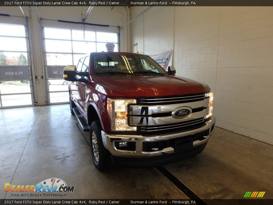 2017 Ford F250 Super Duty Lariat Crew Cab 4x4 Ruby Red / Camel Photo #1