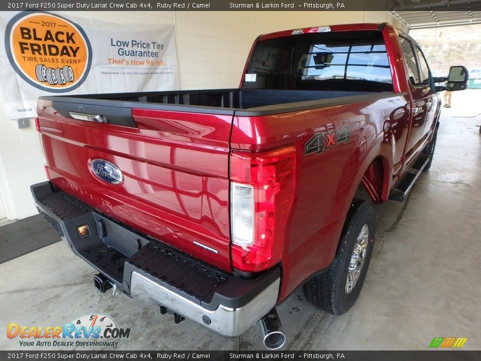 2017 Ford F250 Super Duty Lariat Crew Cab 4x4 Ruby Red / Camel Photo #2