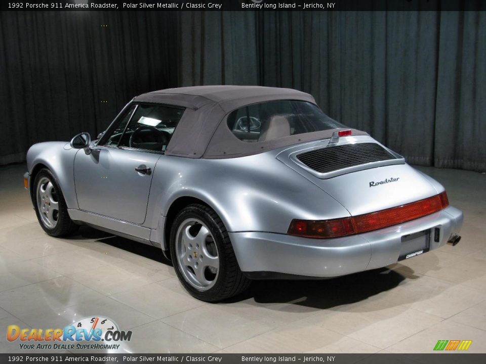 1992 Porsche 911 America Roadster Polar Silver Metallic / Classic Grey Photo #2