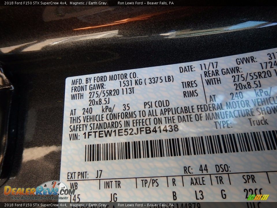 2018 Ford F150 STX SuperCrew 4x4 Magnetic / Earth Gray Photo #14