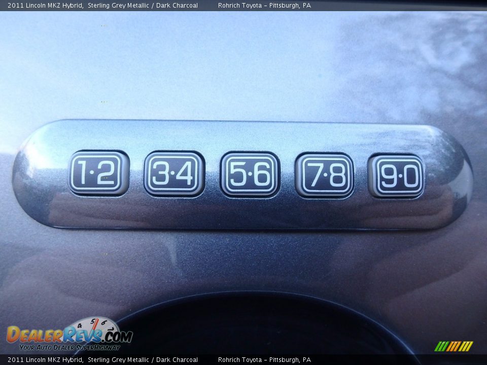 2011 Lincoln MKZ Hybrid Sterling Grey Metallic / Dark Charcoal Photo #17