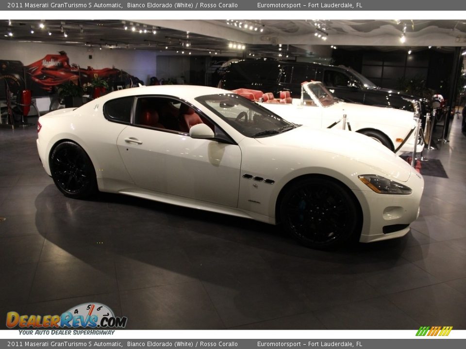 2011 Maserati GranTurismo S Automatic Bianco Eldorado (White) / Rosso Corallo Photo #14