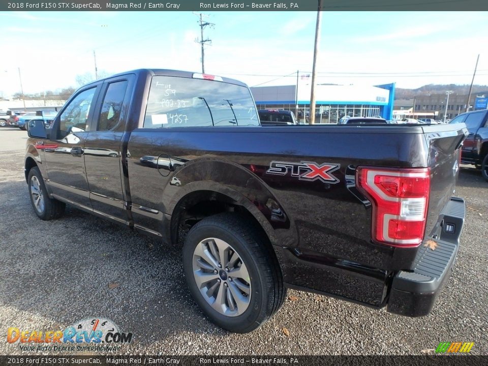 2018 Ford F150 STX SuperCab Magma Red / Earth Gray Photo #4