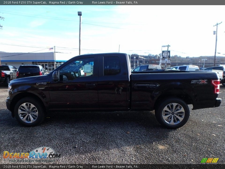 2018 Ford F150 STX SuperCab Magma Red / Earth Gray Photo #5
