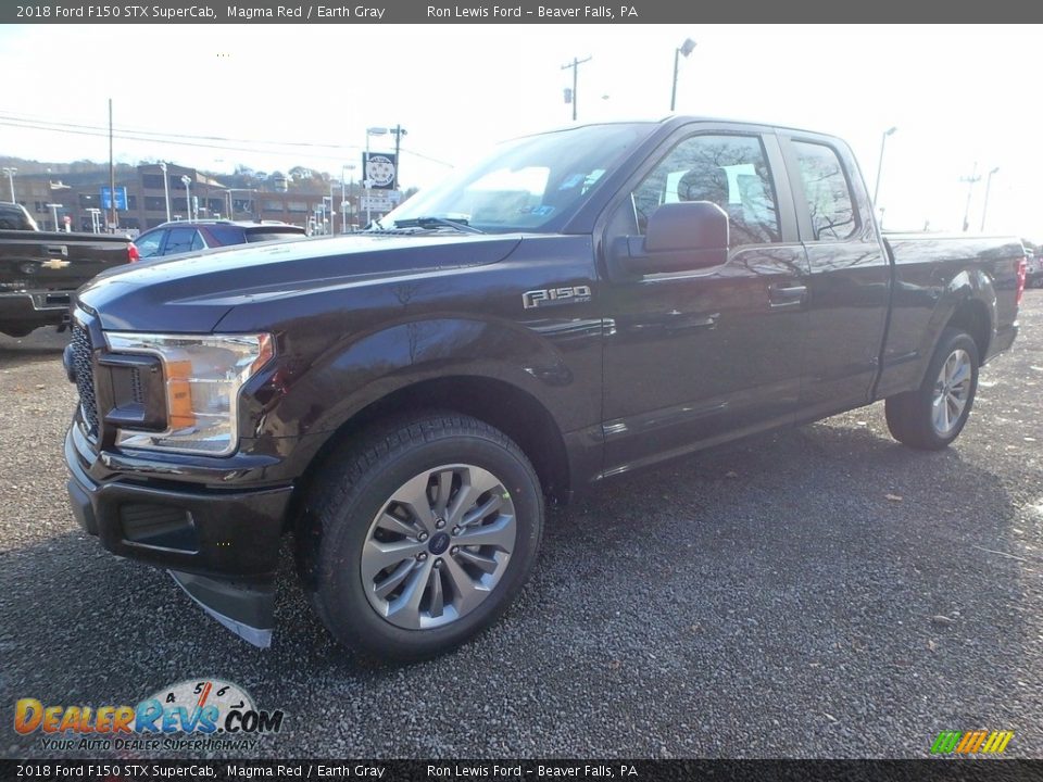 2018 Ford F150 STX SuperCab Magma Red / Earth Gray Photo #6