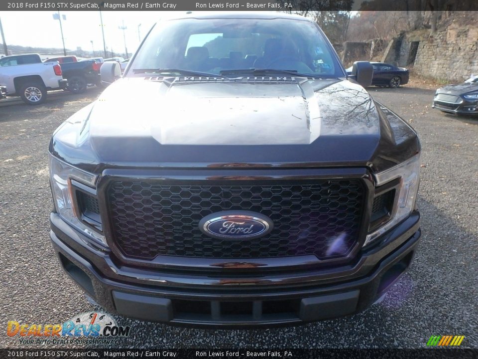 2018 Ford F150 STX SuperCab Magma Red / Earth Gray Photo #7