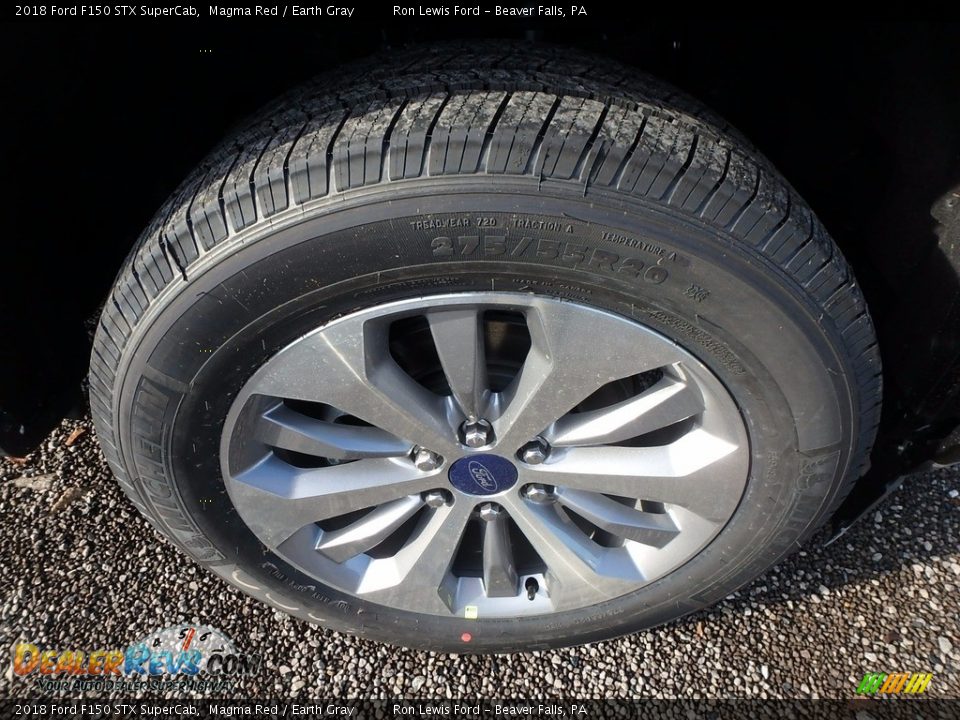 2018 Ford F150 STX SuperCab Magma Red / Earth Gray Photo #9