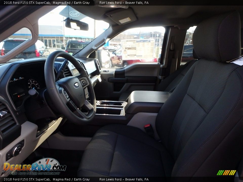 2018 Ford F150 STX SuperCab Magma Red / Earth Gray Photo #10