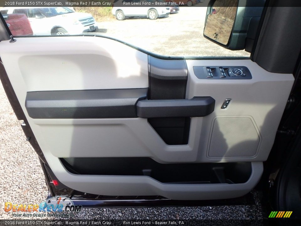 2018 Ford F150 STX SuperCab Magma Red / Earth Gray Photo #13