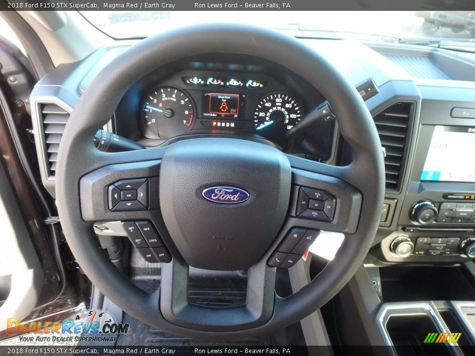 2018 Ford F150 STX SuperCab Magma Red / Earth Gray Photo #16
