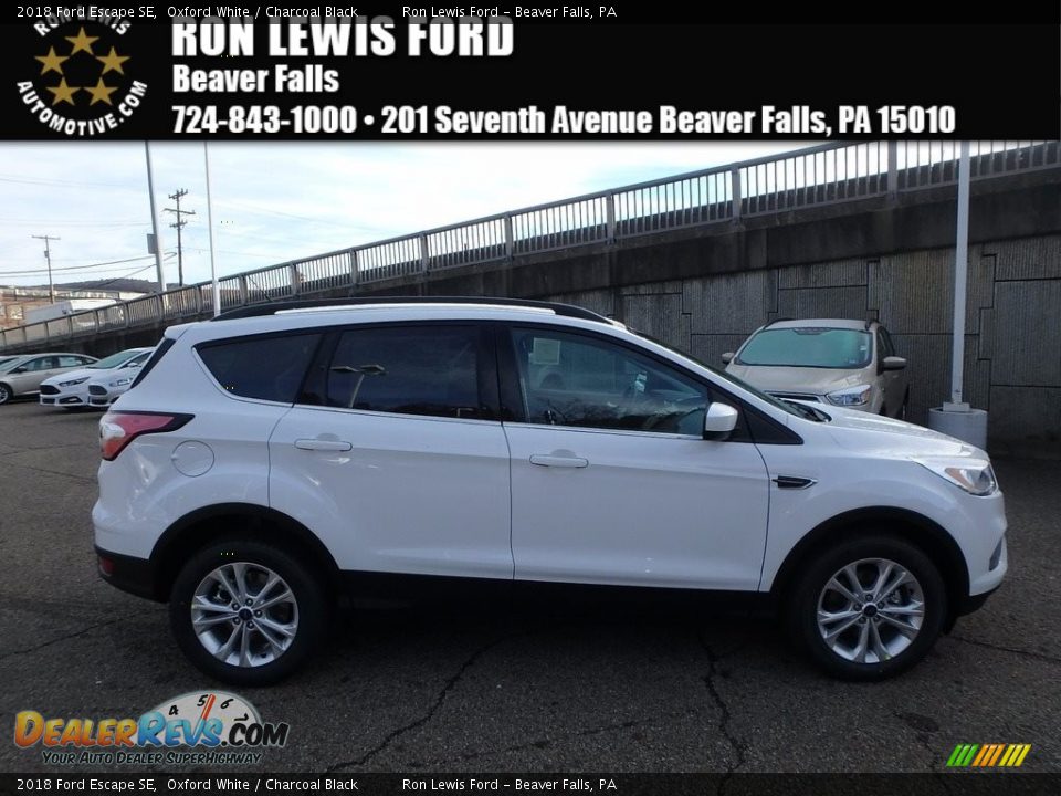 2018 Ford Escape SE Oxford White / Charcoal Black Photo #1