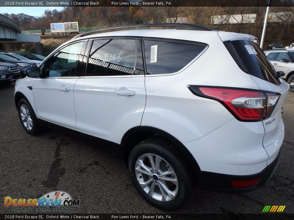 2018 Ford Escape SE Oxford White / Charcoal Black Photo #5