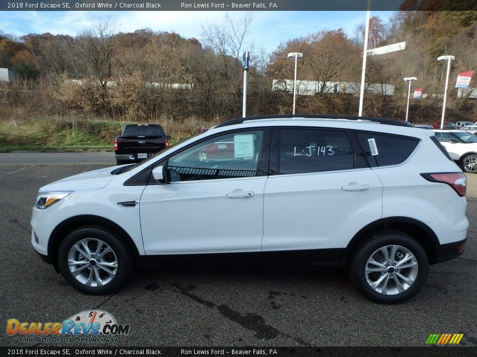 2018 Ford Escape SE Oxford White / Charcoal Black Photo #6