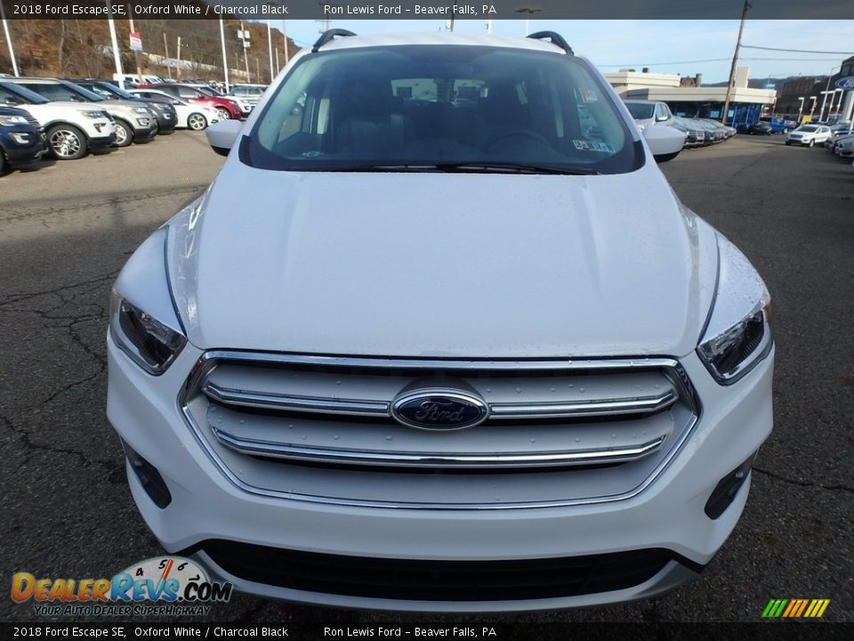 2018 Ford Escape SE Oxford White / Charcoal Black Photo #8