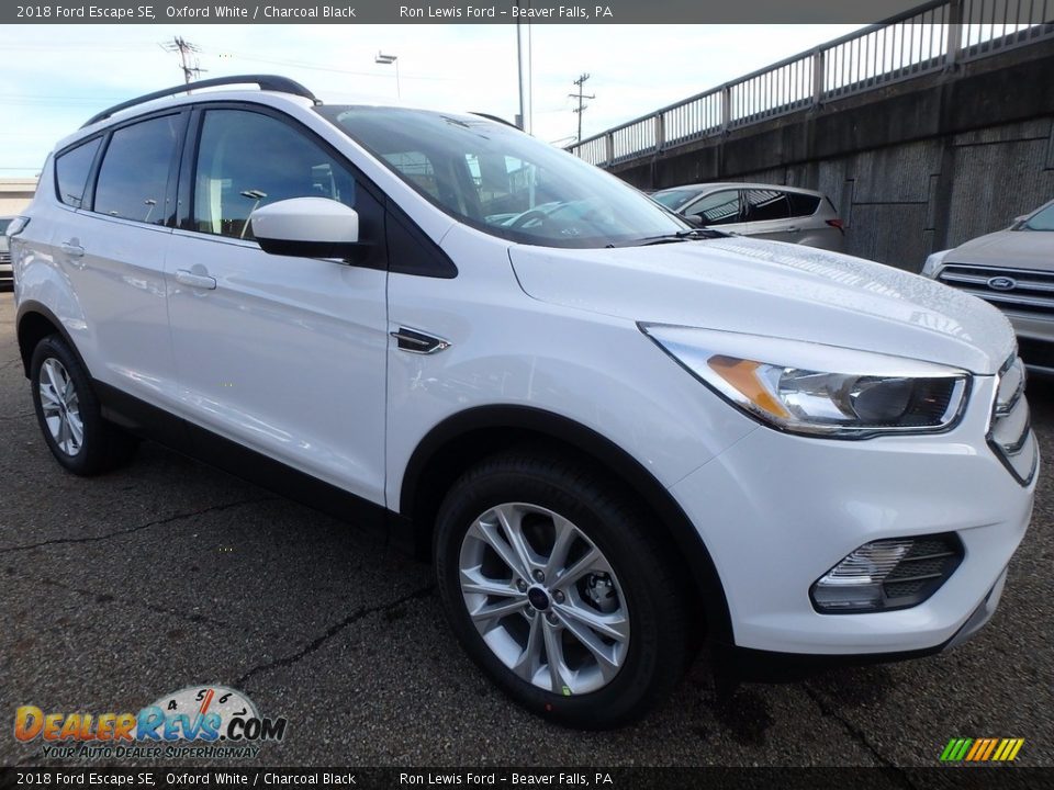 2018 Ford Escape SE Oxford White / Charcoal Black Photo #9