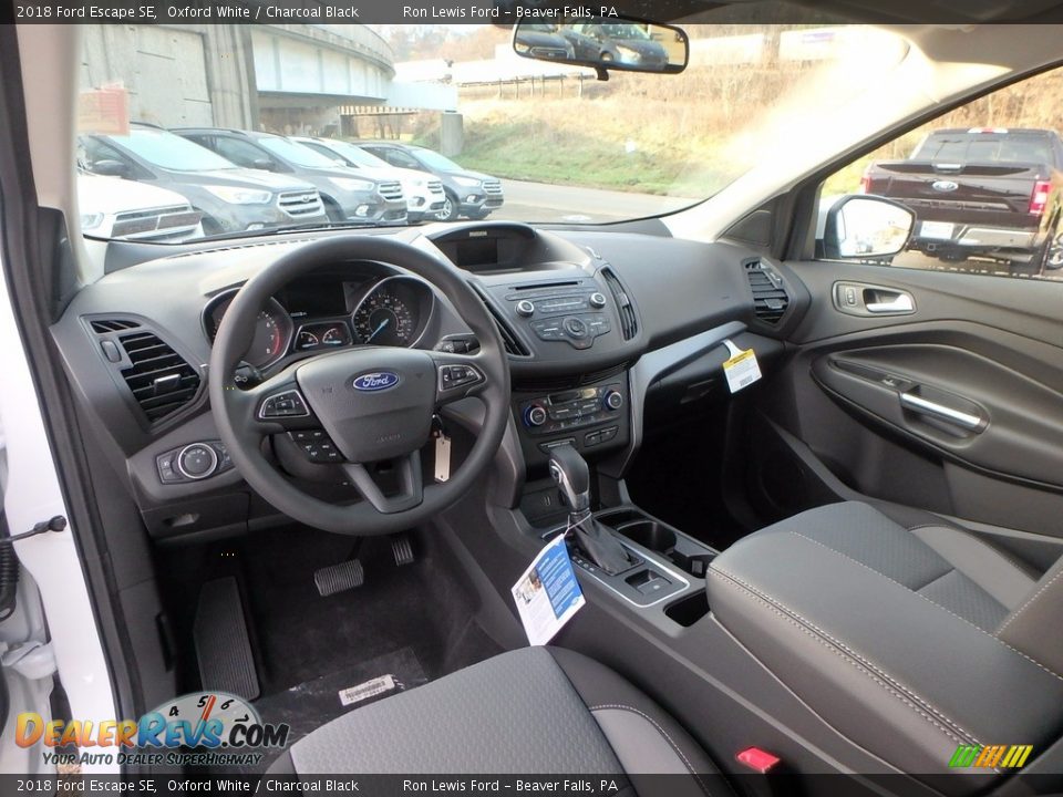 2018 Ford Escape SE Oxford White / Charcoal Black Photo #13