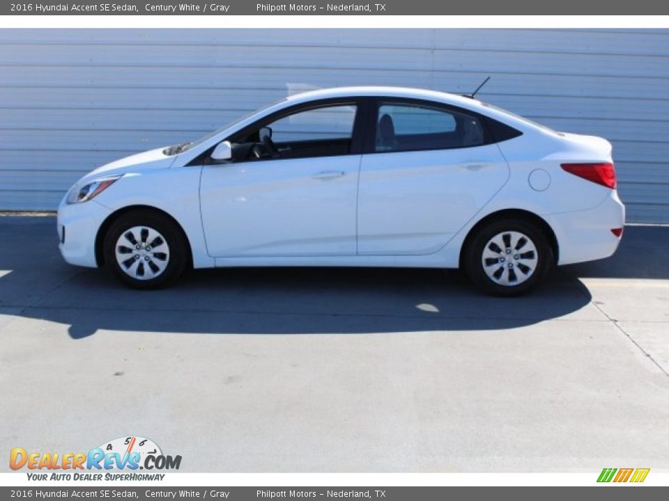 2016 Hyundai Accent SE Sedan Century White / Gray Photo #6