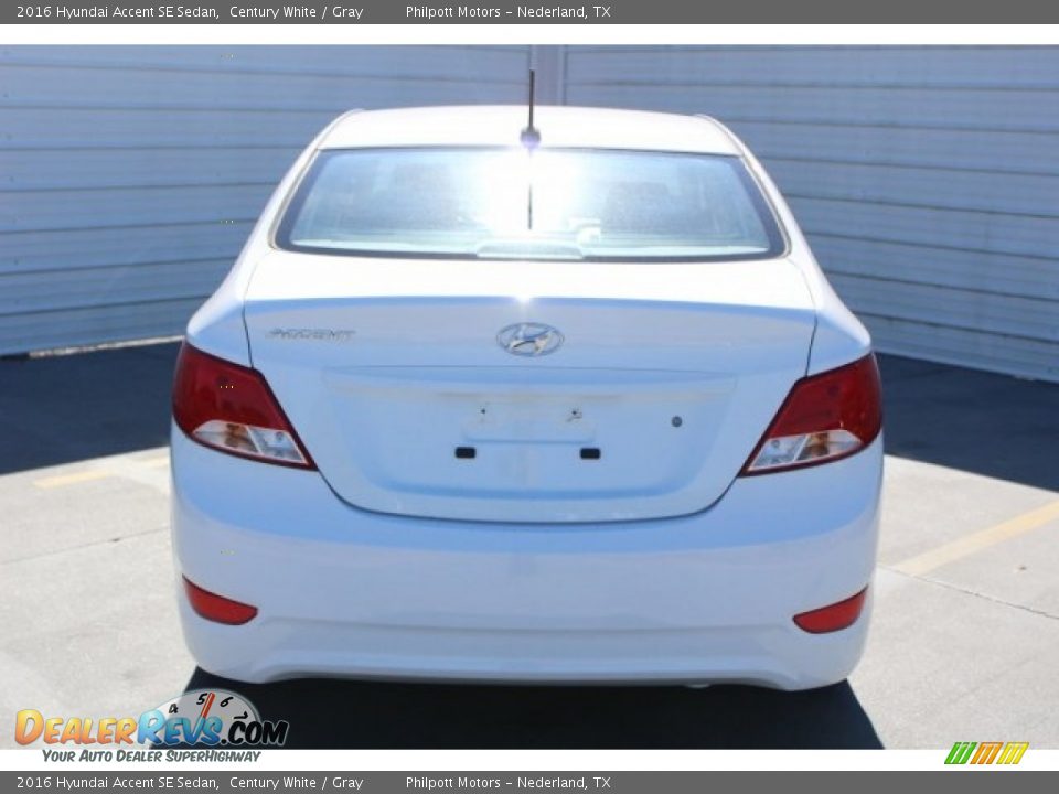 2016 Hyundai Accent SE Sedan Century White / Gray Photo #8