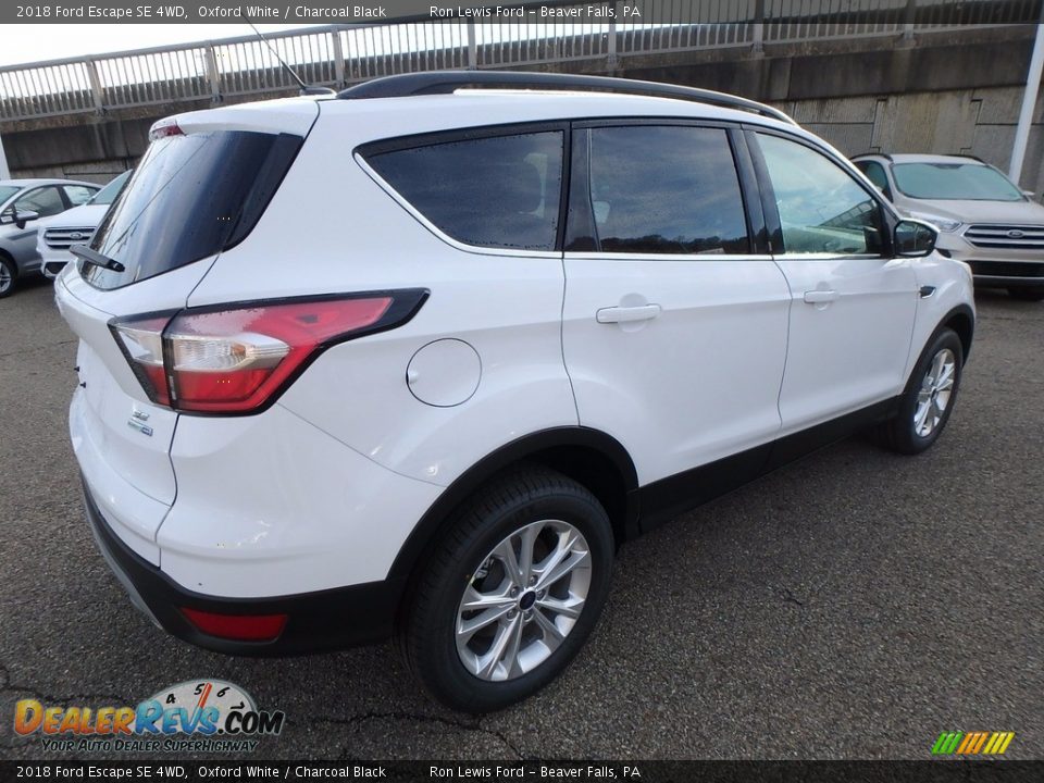 2018 Ford Escape SE 4WD Oxford White / Charcoal Black Photo #2