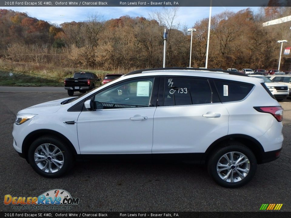 2018 Ford Escape SE 4WD Oxford White / Charcoal Black Photo #10