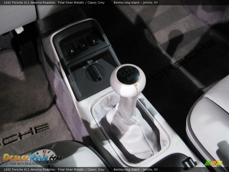 1992 Porsche 911 America Roadster Polar Silver Metallic / Classic Grey Photo #10