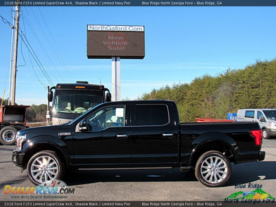 2018 Ford F150 Limited SuperCrew 4x4 Shadow Black / Limited Navy Pier Photo #2