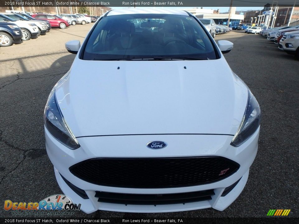 2018 Ford Focus ST Hatch Oxford White / Charcoal Black Photo #8