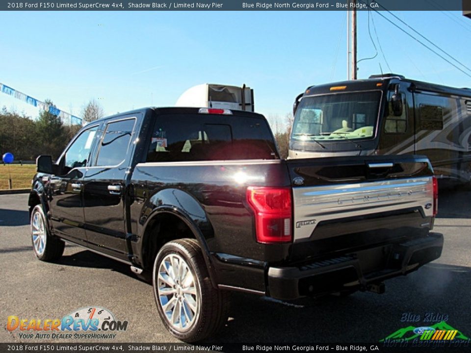 2018 Ford F150 Limited SuperCrew 4x4 Shadow Black / Limited Navy Pier Photo #3
