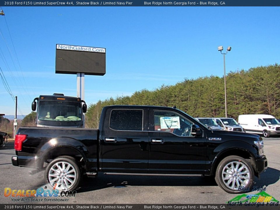 2018 Ford F150 Limited SuperCrew 4x4 Shadow Black / Limited Navy Pier Photo #6