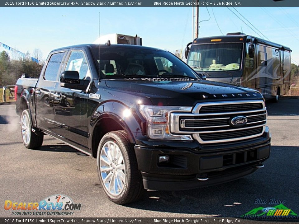 2018 Ford F150 Limited SuperCrew 4x4 Shadow Black / Limited Navy Pier Photo #7