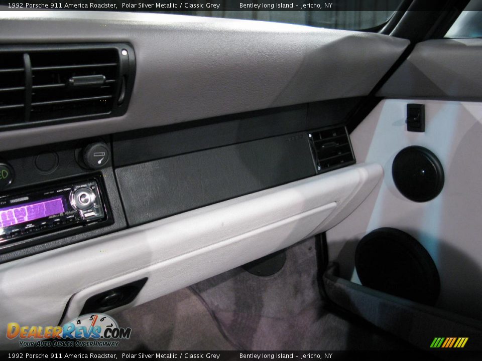 1992 Porsche 911 America Roadster Polar Silver Metallic / Classic Grey Photo #11