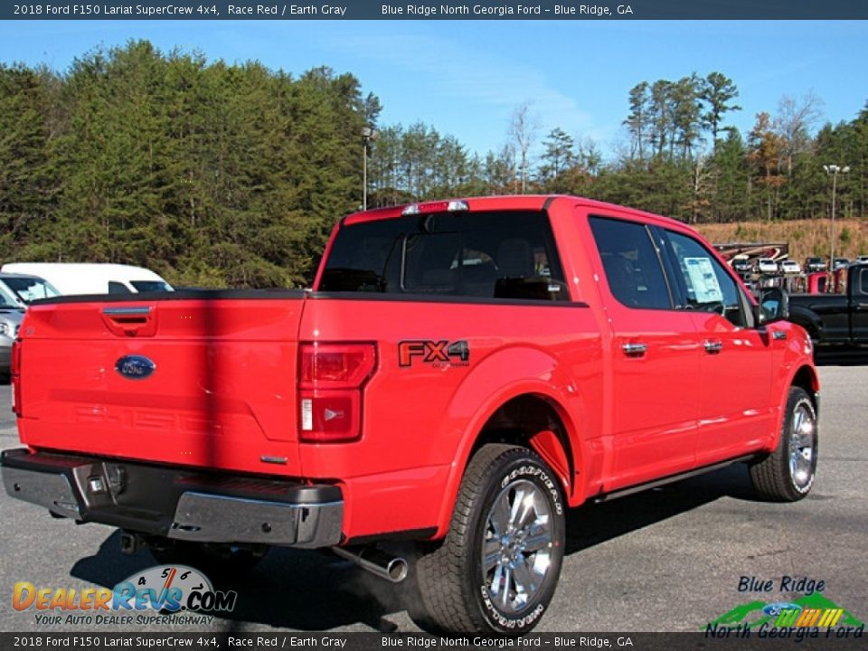 2018 Ford F150 Lariat SuperCrew 4x4 Race Red / Earth Gray Photo #5
