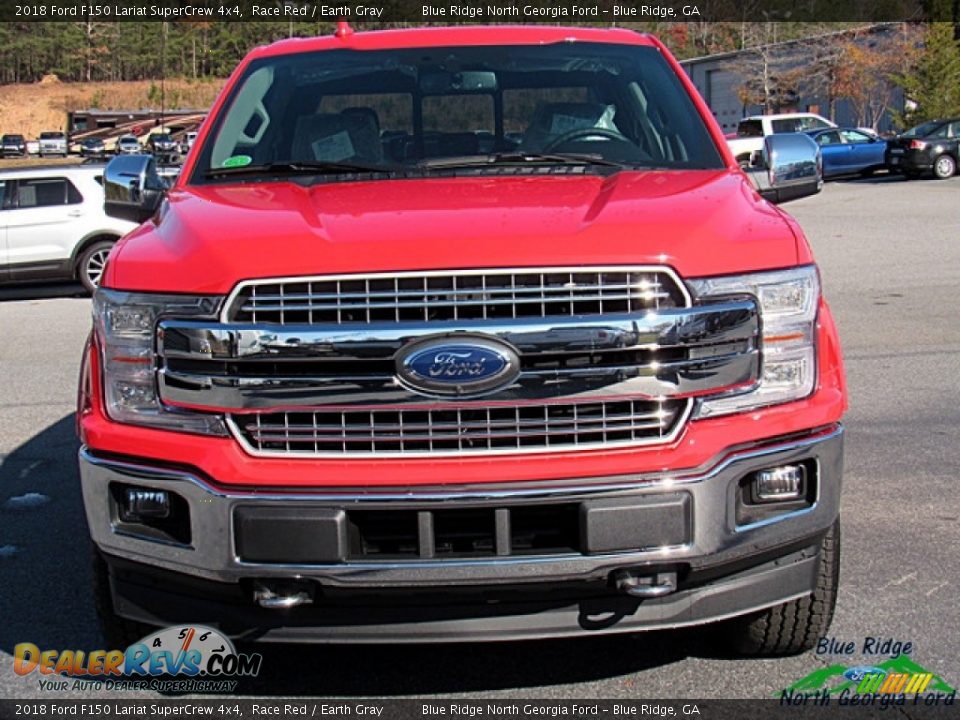 2018 Ford F150 Lariat SuperCrew 4x4 Race Red / Earth Gray Photo #8