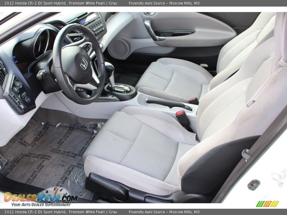 2012 Honda CR-Z EX Sport Hybrid Premium White Pearl / Gray Photo #9
