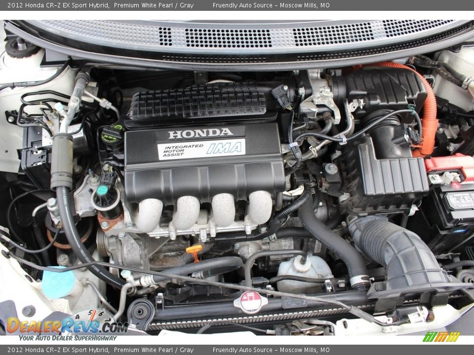 2012 Honda CR-Z EX Sport Hybrid Premium White Pearl / Gray Photo #18