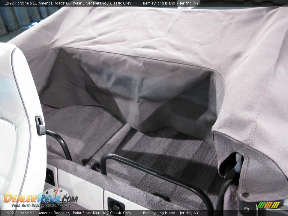 1992 Porsche 911 America Roadster Polar Silver Metallic / Classic Grey Photo #13