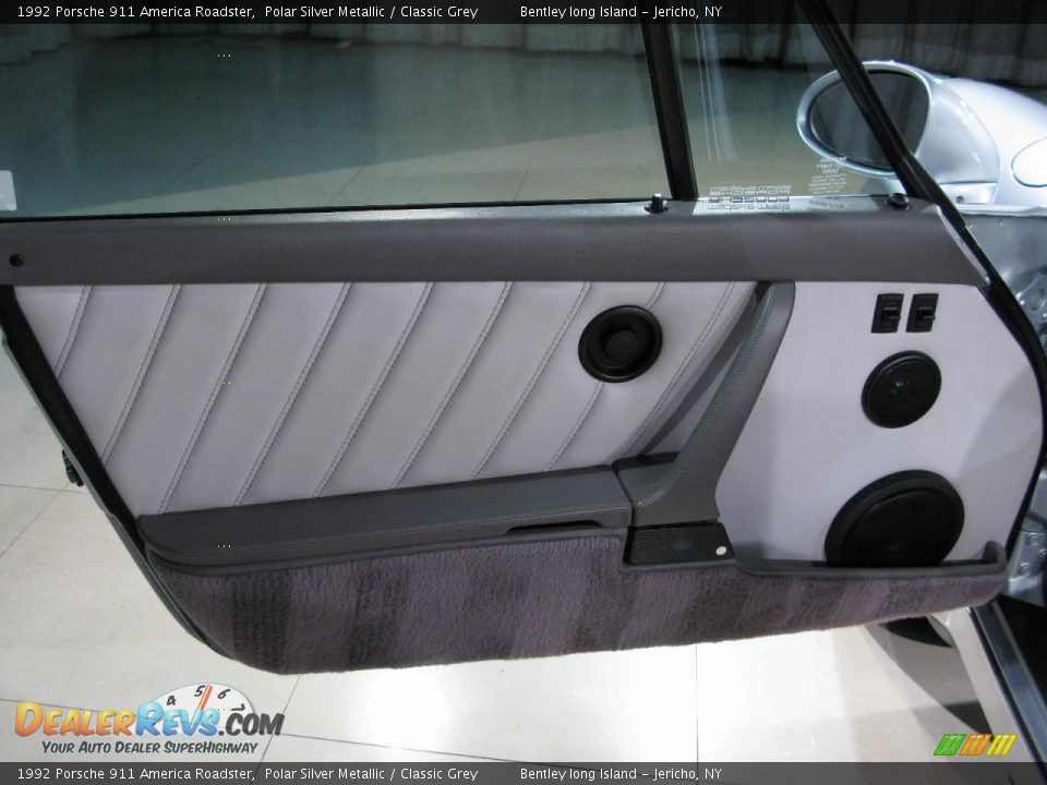 1992 Porsche 911 America Roadster Polar Silver Metallic / Classic Grey Photo #15