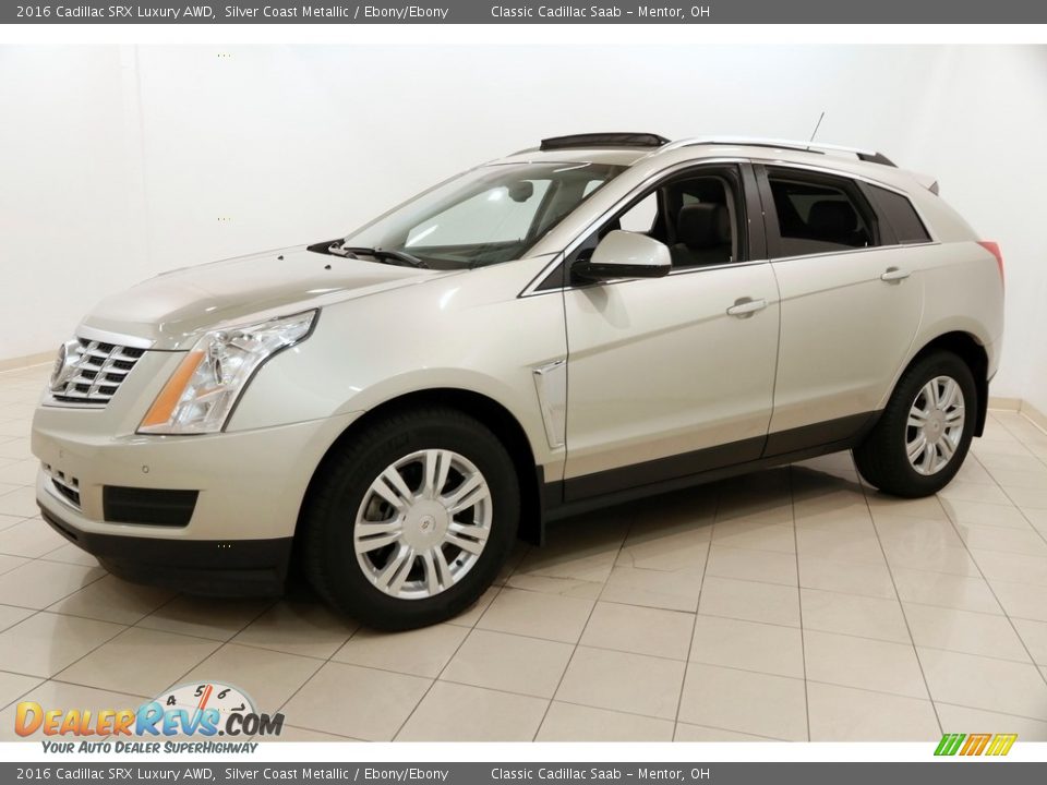 2016 Cadillac SRX Luxury AWD Silver Coast Metallic / Ebony/Ebony Photo #3