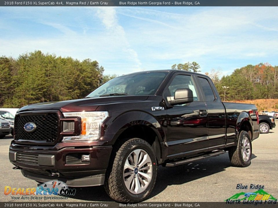 2018 Ford F150 XL SuperCab 4x4 Magma Red / Earth Gray Photo #1