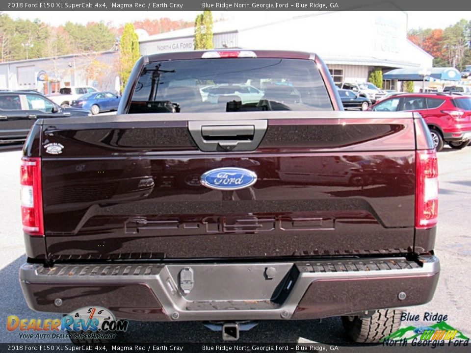 2018 Ford F150 XL SuperCab 4x4 Magma Red / Earth Gray Photo #4