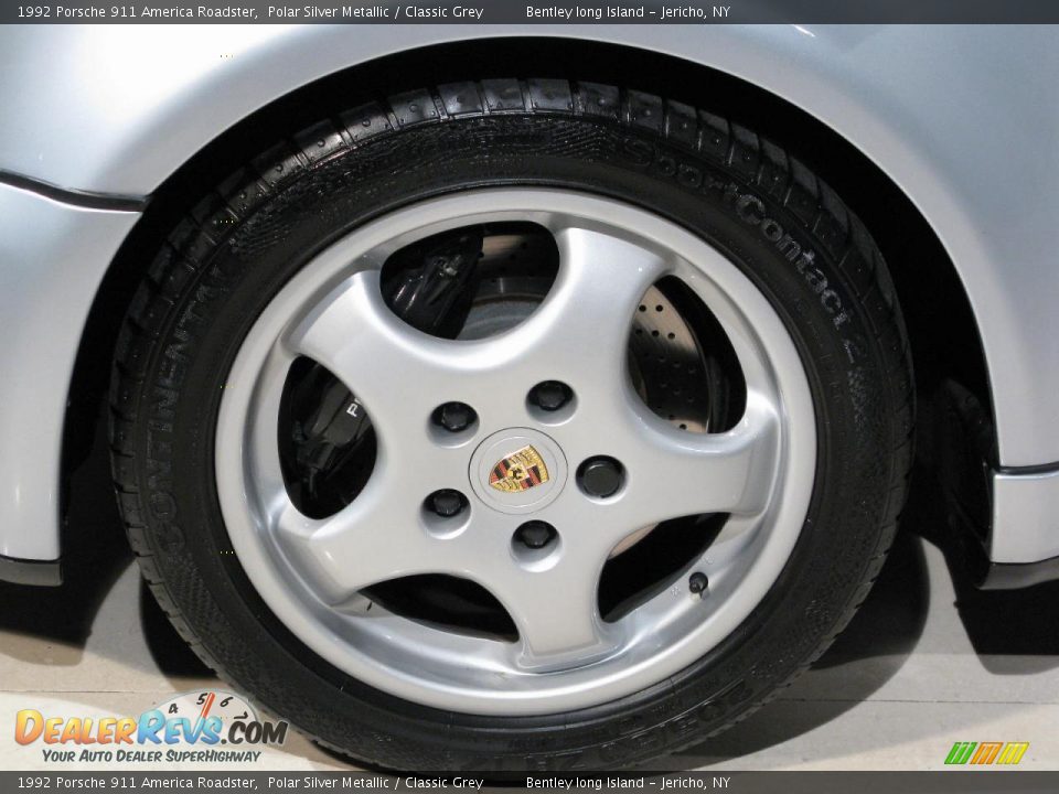 1992 Porsche 911 America Roadster Polar Silver Metallic / Classic Grey Photo #16
