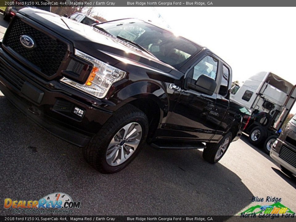 2018 Ford F150 XL SuperCab 4x4 Magma Red / Earth Gray Photo #25