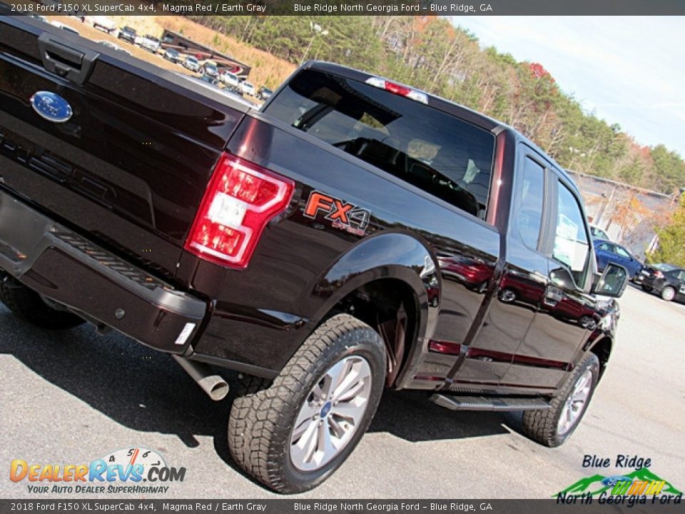 2018 Ford F150 XL SuperCab 4x4 Magma Red / Earth Gray Photo #29