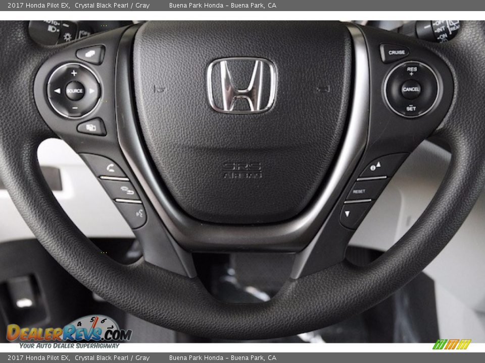 2017 Honda Pilot EX Crystal Black Pearl / Gray Photo #10