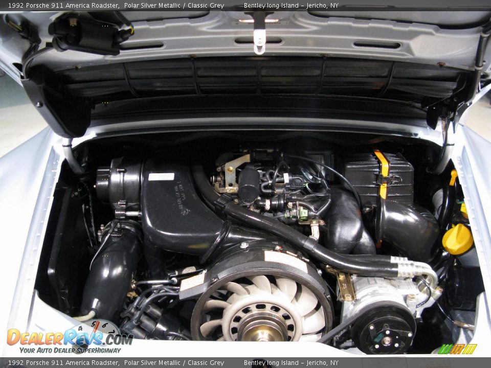 1992 Porsche 911 America Roadster Polar Silver Metallic / Classic Grey Photo #17