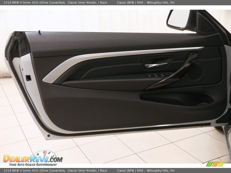 2018 BMW 4 Series 430i xDrive Convertible Glacier Silver Metallic / Black Photo #5