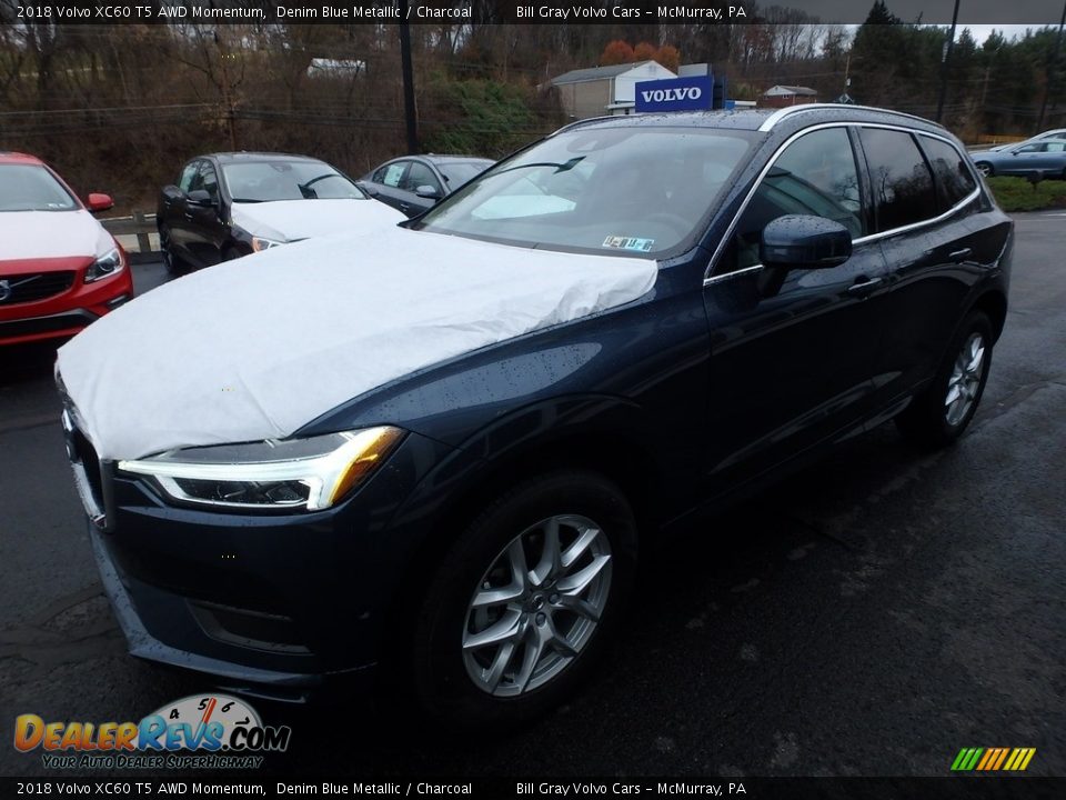 2018 Volvo XC60 T5 AWD Momentum Denim Blue Metallic / Charcoal Photo #5