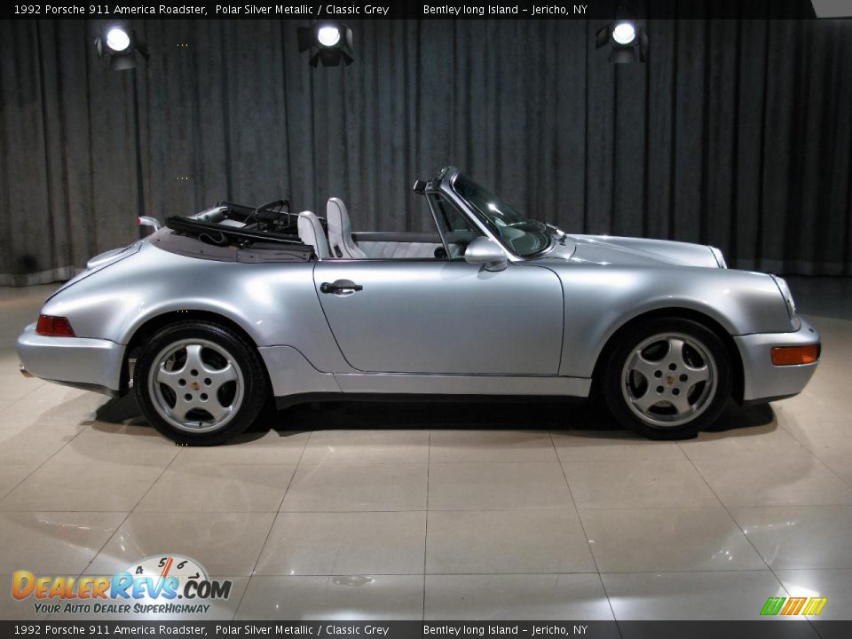 1992 Porsche 911 America Roadster Polar Silver Metallic / Classic Grey Photo #19