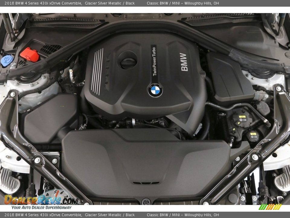 2018 BMW 4 Series 430i xDrive Convertible Glacier Silver Metallic / Black Photo #34